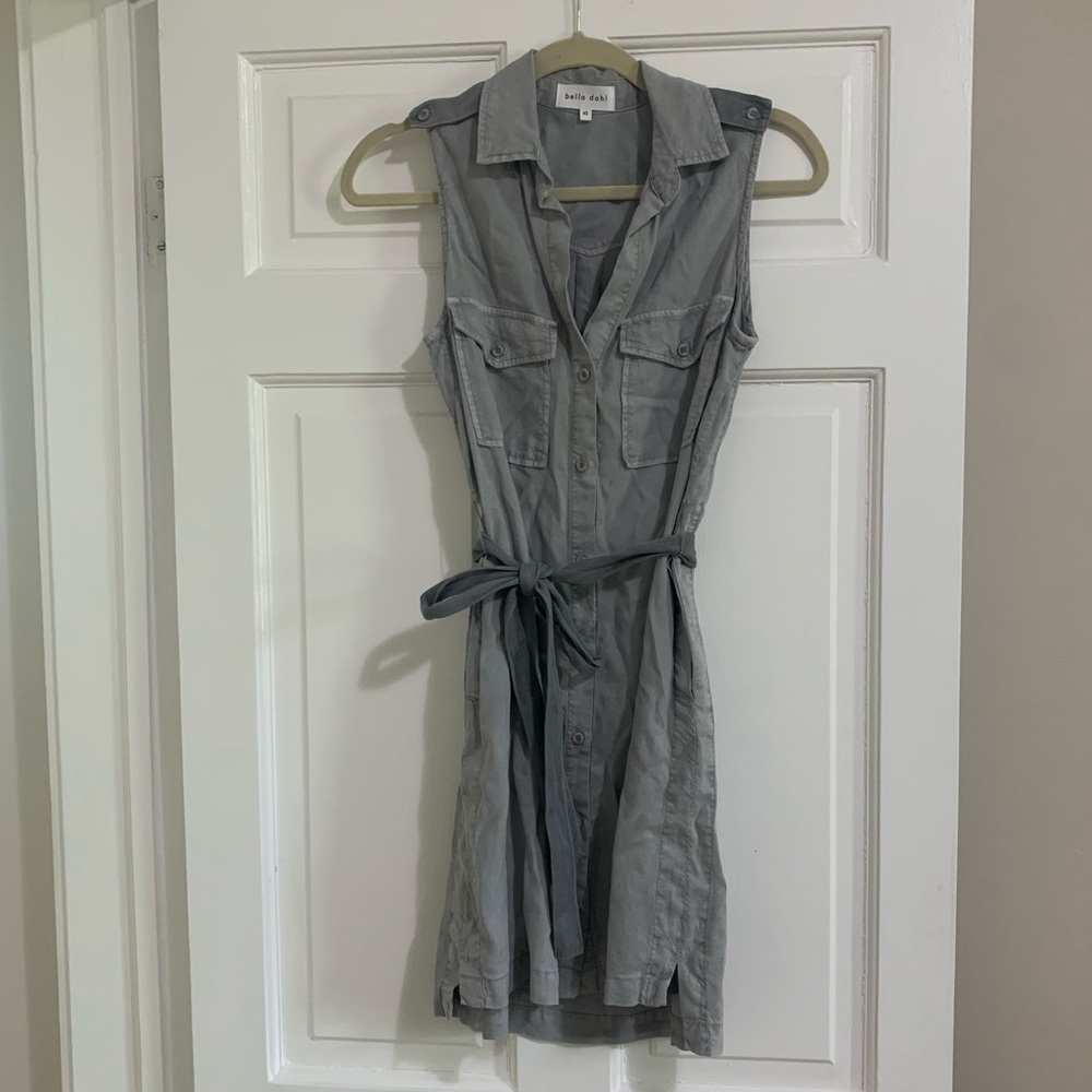 Bella Dahl tie front button down dress XS